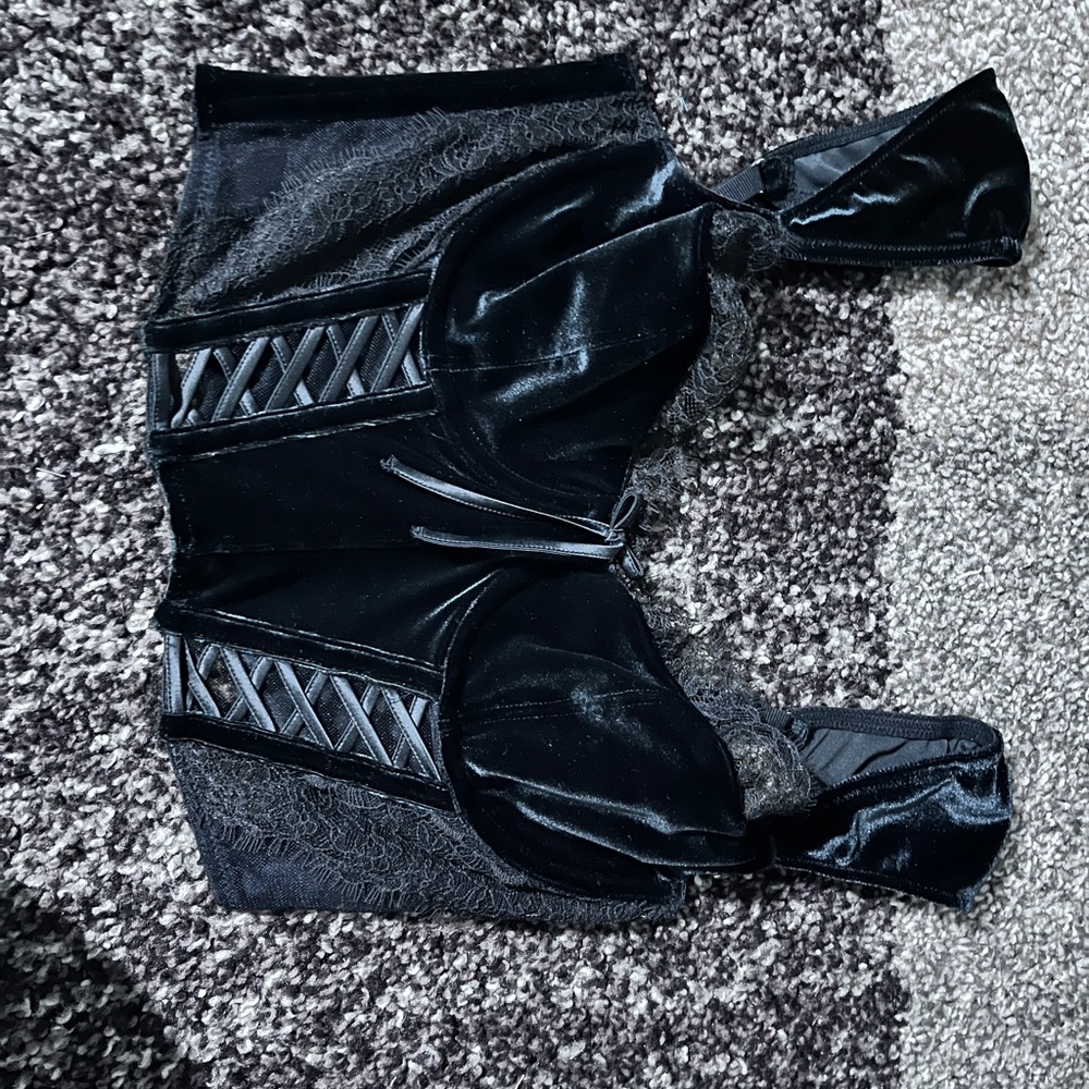 Victoria secret velvet corset